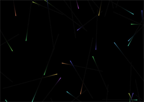 HTML5彩色线条游走动画特效